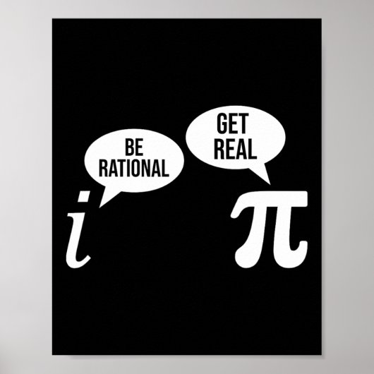 Pi Day Be Rational erhalten echte lustige Mathe Gl Poster (Vorne)