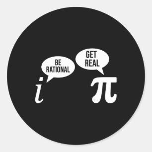 Pi Day Be Rational erhalten echte lustige Mathe Gl Runder Aufkleber