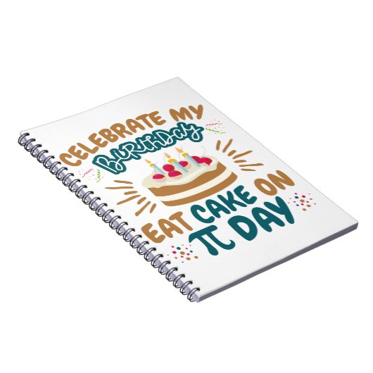 Pi Day Birthday Funny Ess Cake Notizblock (Rechte Seite)