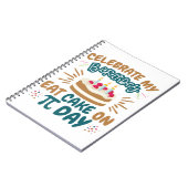 Pi Day Birthday Funny Ess Cake Notizblock (Linke Seite)