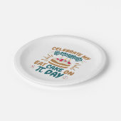 Pi Day Birthday Funny Ess Cake Pappteller (Schrägansicht)