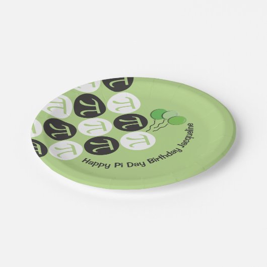 Pi Day Birthday Papierplatte Pappteller (Schrägansicht)
