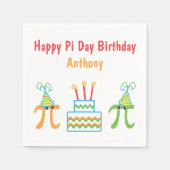 Pi Day Birthday Personalisiert Paper Napkins Serviette (Vorderseite)
