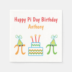 Pi Day Birthday Personalisiert Paper Napkins Serviette
