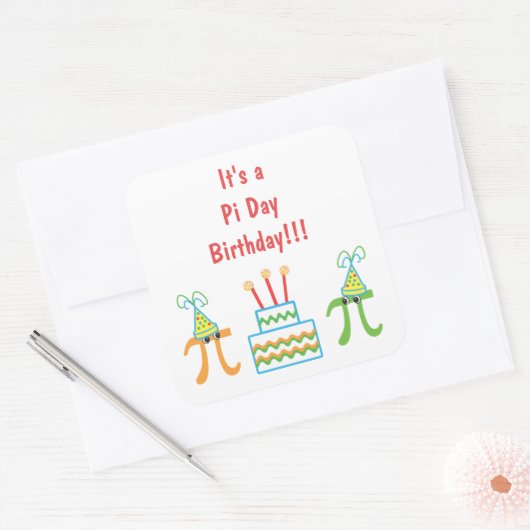 Pi Day Birthday Stickers (Umschlag)