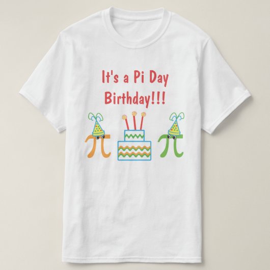 Pi Day Birthday T-Shirt (Design vorne)