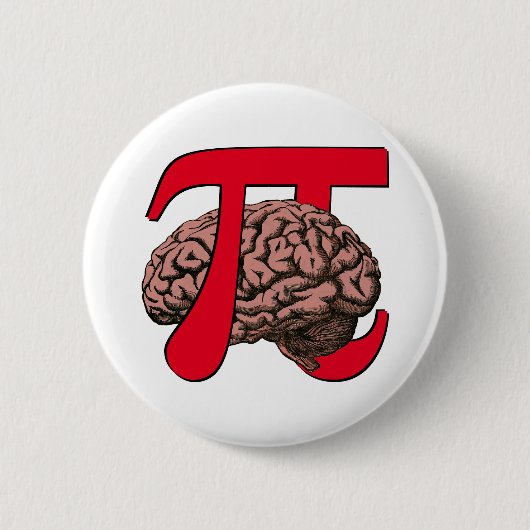 Pi Day Brain Button (Vorderseite)