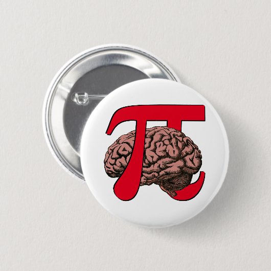 Pi Day Brain Button (Vorne & Hinten)