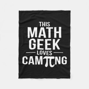 Pi Day Camping T-Shirt Math Geek Teacher Math Club Fleecedecke