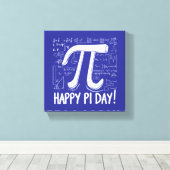 Pi Day Canvas Print - Stilvolle Mathe Art für Pi D Leinwanddruck (Insitu (Holzboden))