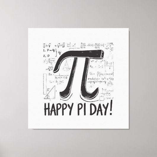 Pi Day Canvas Print - Stilvolle Mathe Art für Pi D Leinwanddruck (Vorderseite)