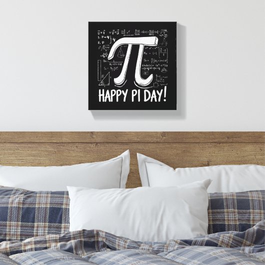 Pi Day Canvas Print - Stilvolle Mathe Art für Pi D Leinwanddruck (Insitu (Schlafzimmer))