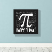 Pi Day Canvas Print - Stilvolle Mathe Art für Pi D Leinwanddruck (Insitu (Holzboden))