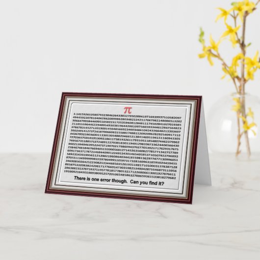 Pi Day Card - FUN Karte (Gelbe Blume)