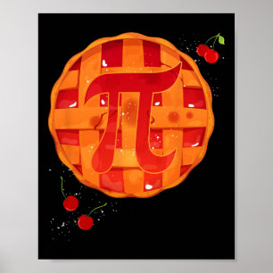 Pi Day Cherry Pie Mathe Lehrer Funny Erntedank Poster
