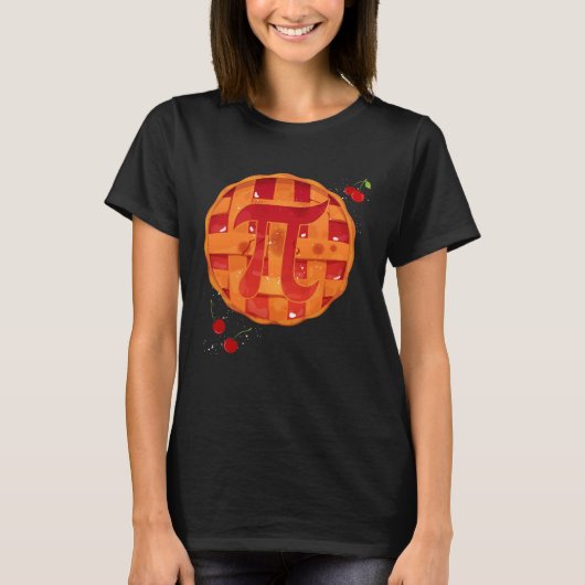 Pi Day Cherry Pie Mathe Teacher T-Shirt (Vorderseite)