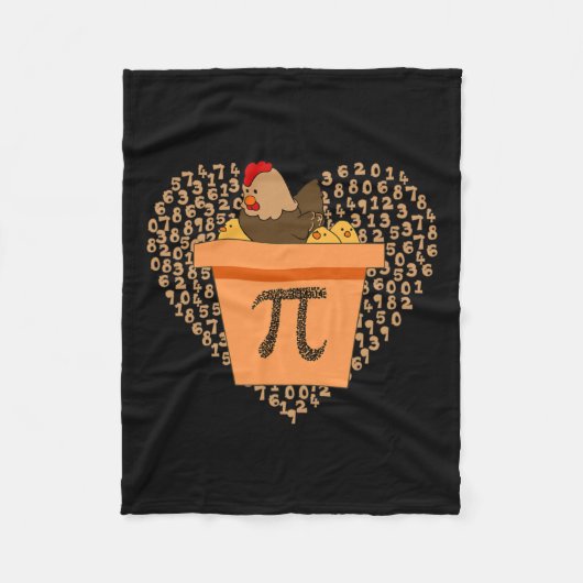 Pi Day Chicken Pot Pi Pie Math 3,14 Fleecedecke (Vorderseite)