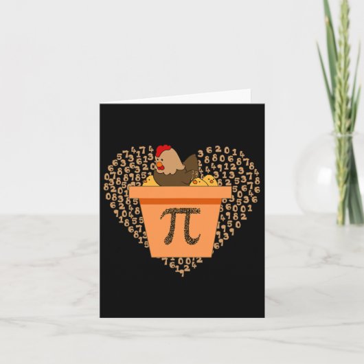 Pi Day Chicken Pot Pi Pie Math 3,14 Karte (Vorderseite)