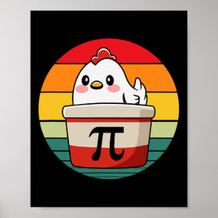 Pi Day Chicken Pot Pie Funny Mathe Lehrer Nerd Gee Poster