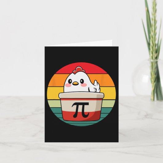 Pi Day Chicken Pot Pie Mathe Lehrer Funny Karte (Vorderseite)