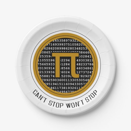 Pi-Day Circle Design Pappteller (Vorderseite)