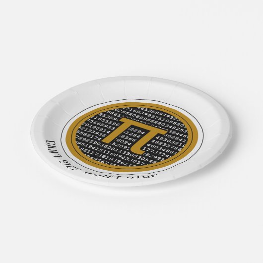 Pi-Day Circle Design Pappteller (Schrägansicht)