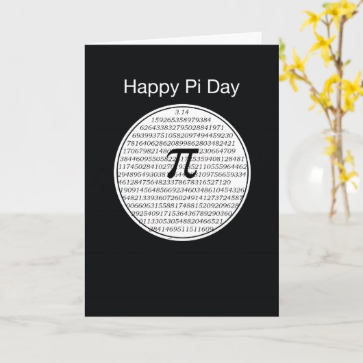 Pi Day Circle Karte (Gelbe Blume)