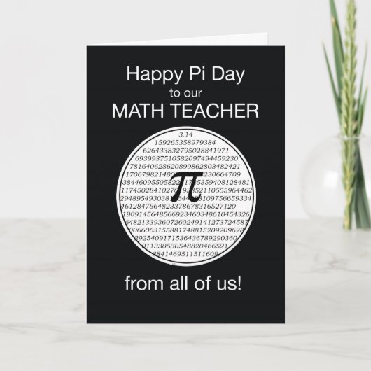 Pi Day Circle Karte (Vorderseite)