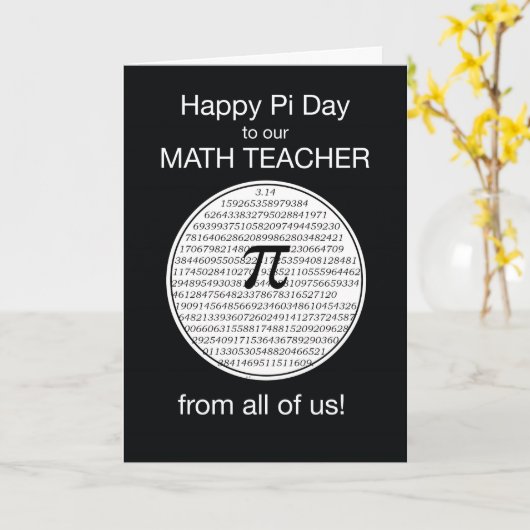 Pi Day Circle Karte (Gelbe Blume)