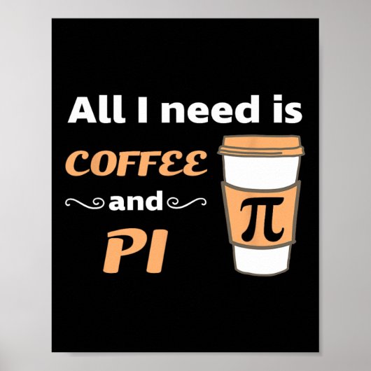 Pi Day Coffee Lover Math Geometry Calculus Trigono Poster (Vorne)