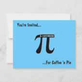 Pi-Day Coffee & Pi Einladung ~ Anpassen (Vorderseite)