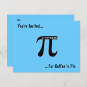 Pi-Day Coffee & Pi Einladung ~ Anpassen (Vorne/Hinten)