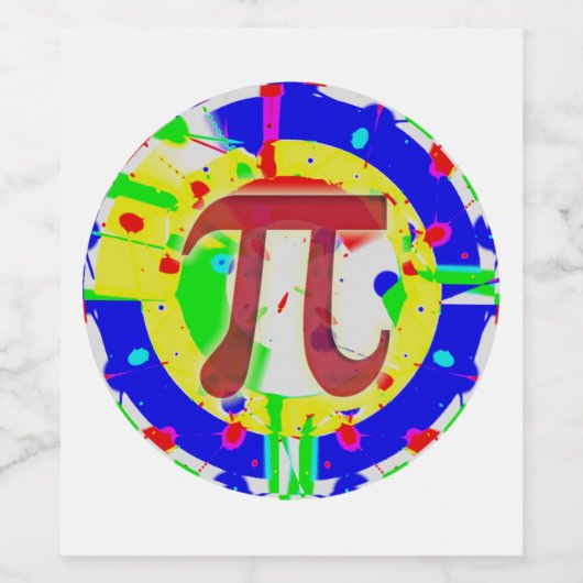 Pi Day Colors Weinetikett (Einzelnes Label)
