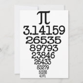 Pi Day ergänzt 3.14 Einladung (Vorderseite)