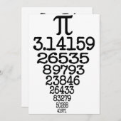 Pi Day ergänzt 3.14 Einladung (Vorne/Hinten)