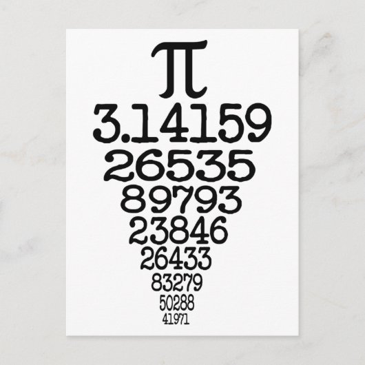 Pi Day ergänzt 3.14 Postkarte (Vorderseite)