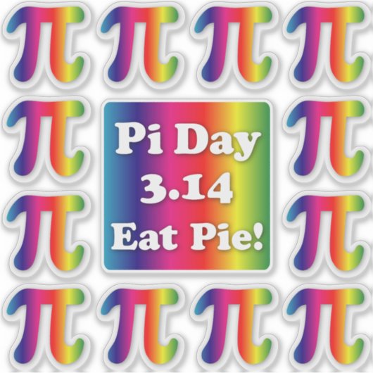 Pi Day, essen Pie Aufkleber (Vorderseite)