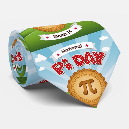 Pi Day Fashion Krawatte (Gerollt)
