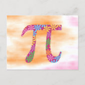 Pi Day Floral Spring Pi Symbol Postkarte (Vorderseite)