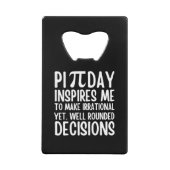 Pi Day Funny Geldbeutel Flaschenöffner (Vorderseite)