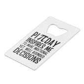 Pi Day Funny Geldbeutel Flaschenöffner (Vorderseite Schrägansicht)