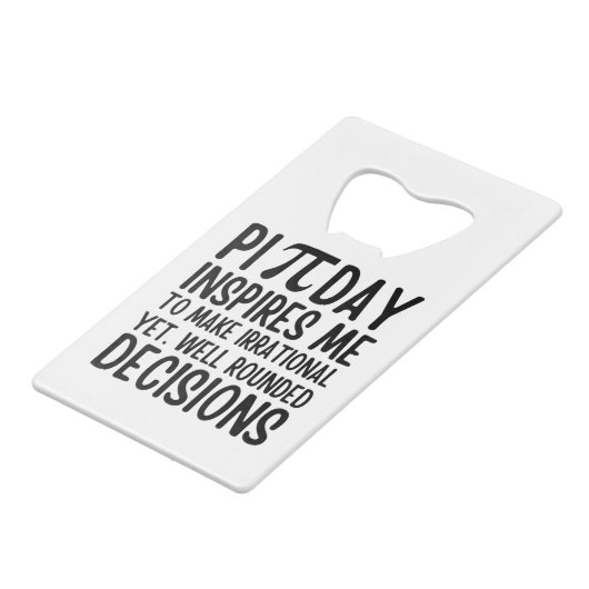 Pi Day Funny Geldbeutel Flaschenöffner (Rückseite Schrägansicht)