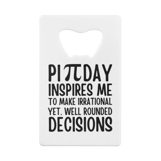Pi Day Funny Geldbeutel Flaschenöffner (Rückseite)