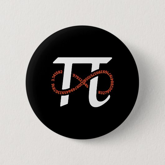 Pi Day Funny Infinity Numbers Geek Nerd Math Lover Button (Vorderseite)