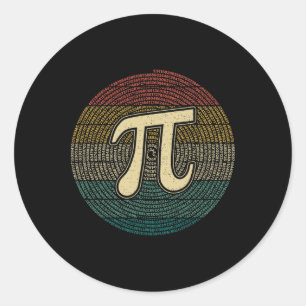 Pi Day Funny Math 3.14 Number Pi Lover T-Shirt Runder Aufkleber