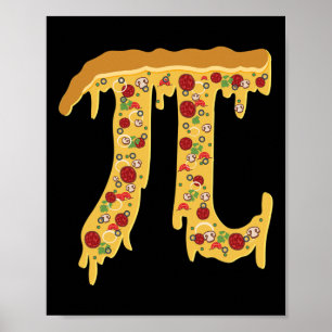 Pi Day Funny Nerdy Pizza Pi 3.14 Symbol Mathematik Poster
