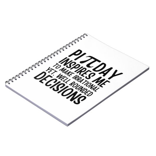 Pi Day Funny Notizblock (Linke Seite)