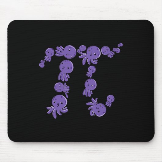 Pi Day Funny Octopus Octopus Sea Life Pi Symbol Ma Mousepad (Vorne)