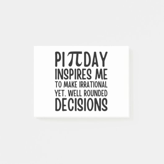 Pi Day Funny Post-it Klebezettel (Vorderseite)