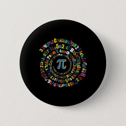 Pi Day Funny Spiral Mah Geek Cool Mathematik Lov Button (Vorderseite)